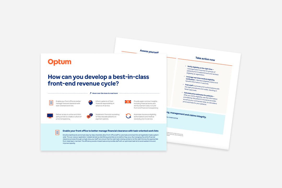 Strategies for Improving Front-End Revenue Cycle for Providers
